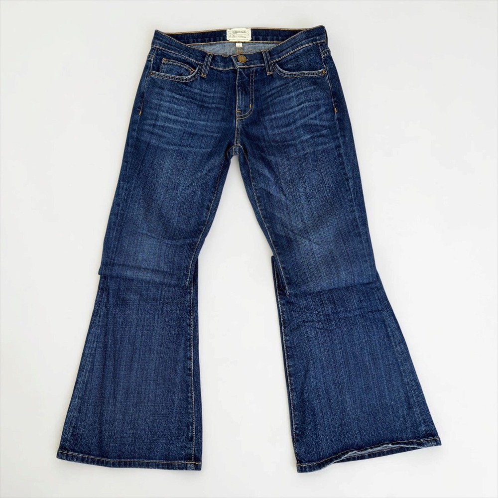 Current/Elliott The Low Bell Flare Jeans Gibson Dark Wash 28 1101-0400 Womens